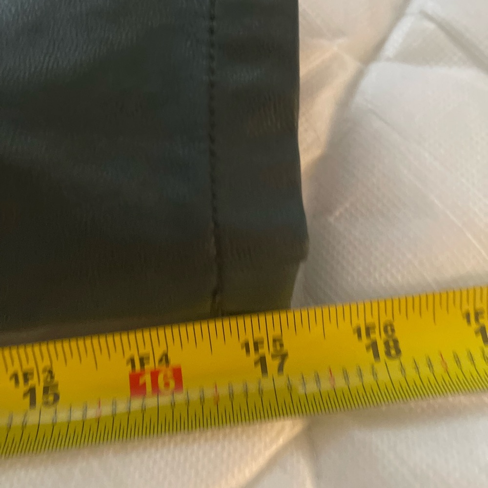 Inc green medium moto faux leather jacket in very good used condition - Picture 11 of 12